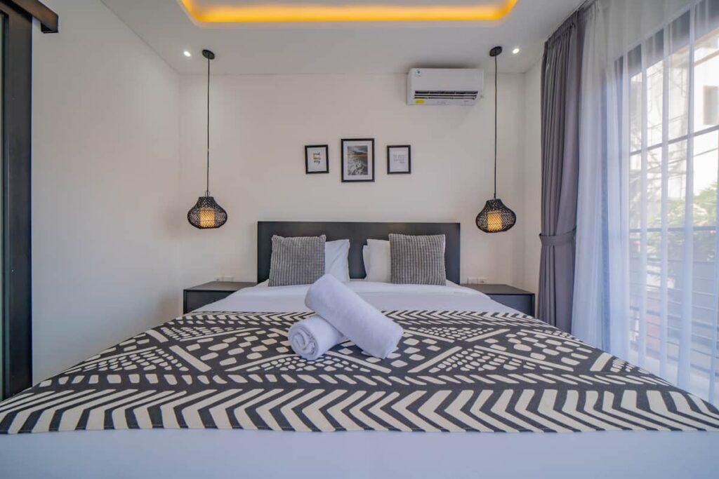 Bedroom Three Frames Curtains