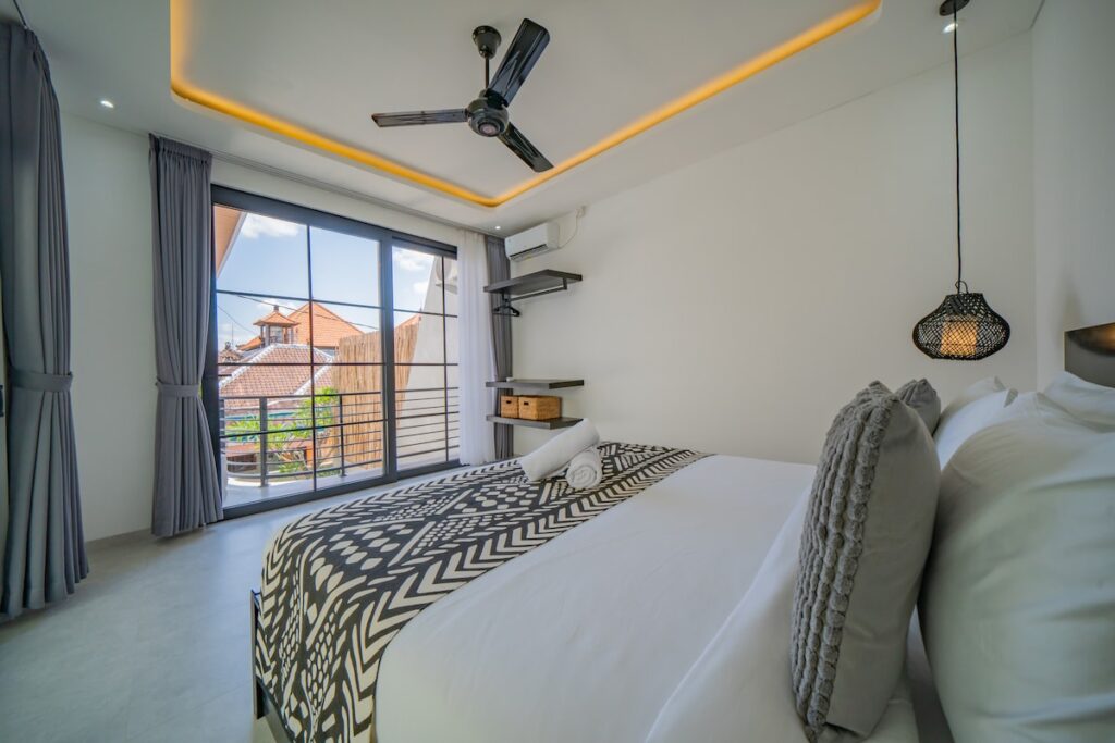 Bedroom Yellow Ceiling Fan View