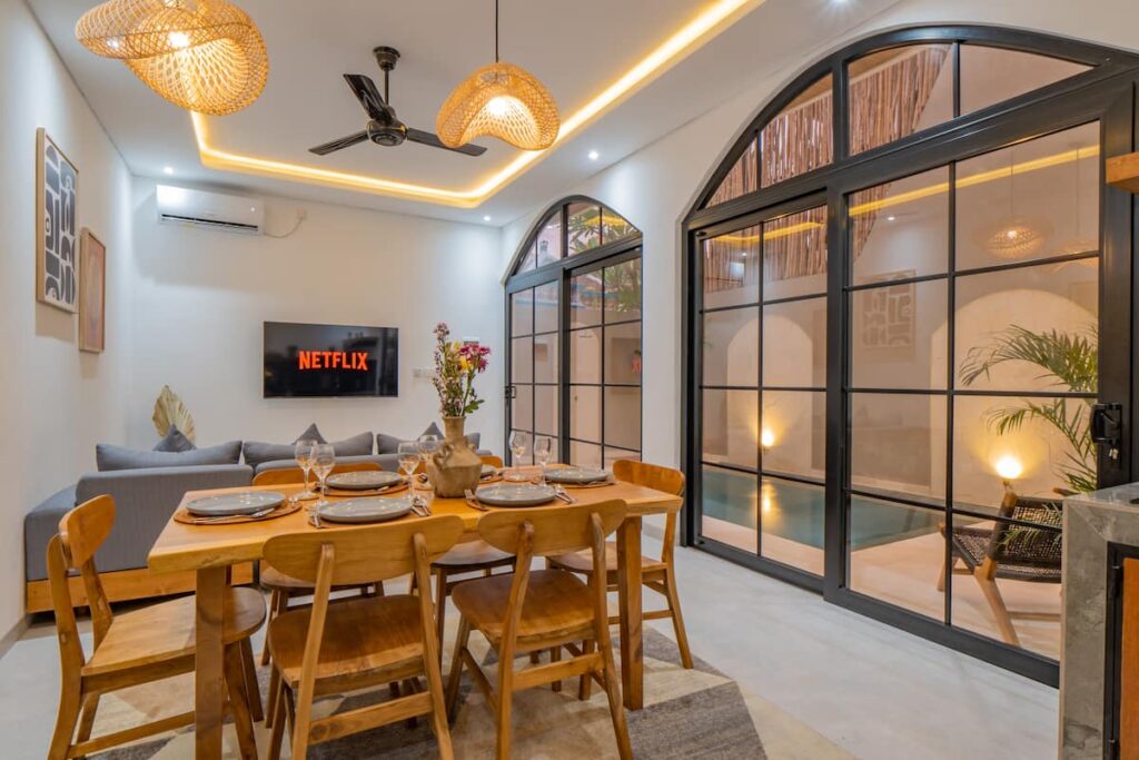 Comedor puertas cristal