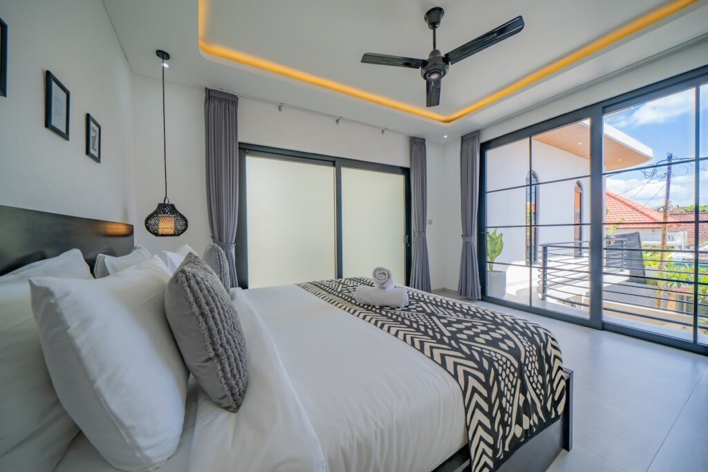 Dormitorio vista piscina