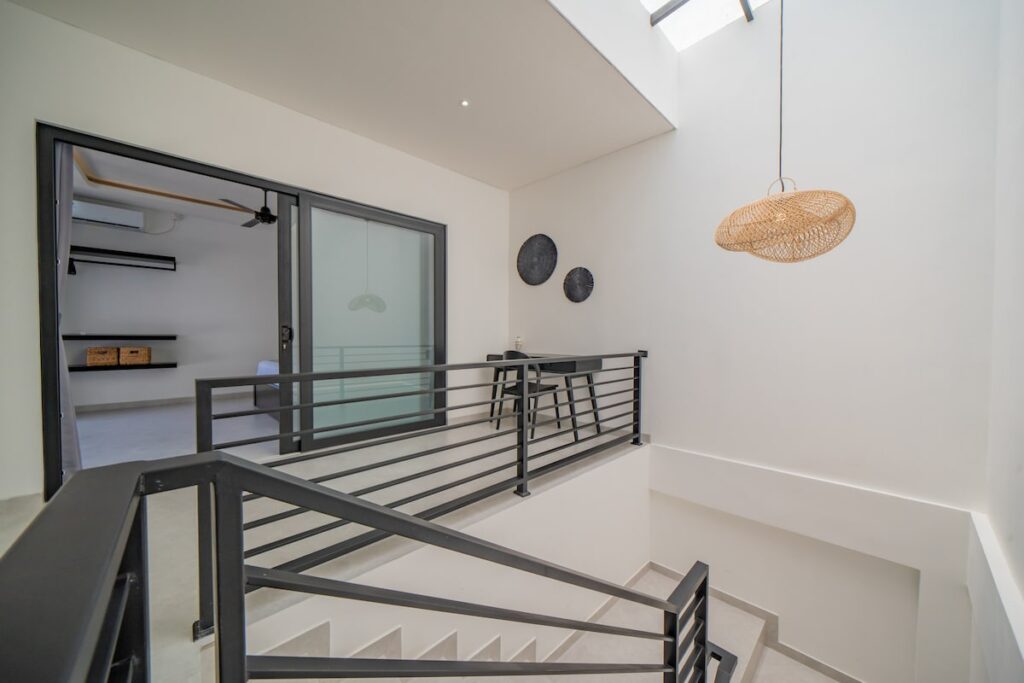 Empty Room Black Railing