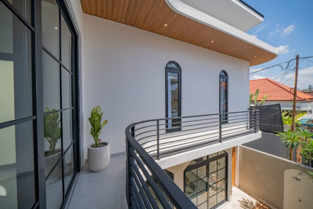 Hallway Large Windows Greenery