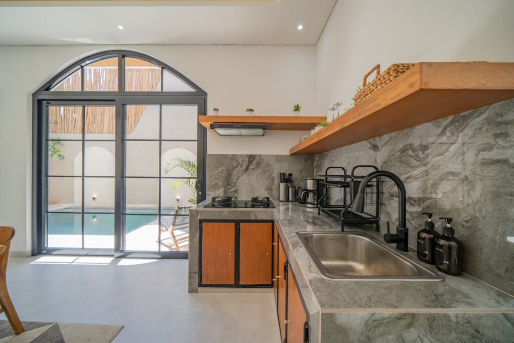 Kitchen Wood Cabinets View