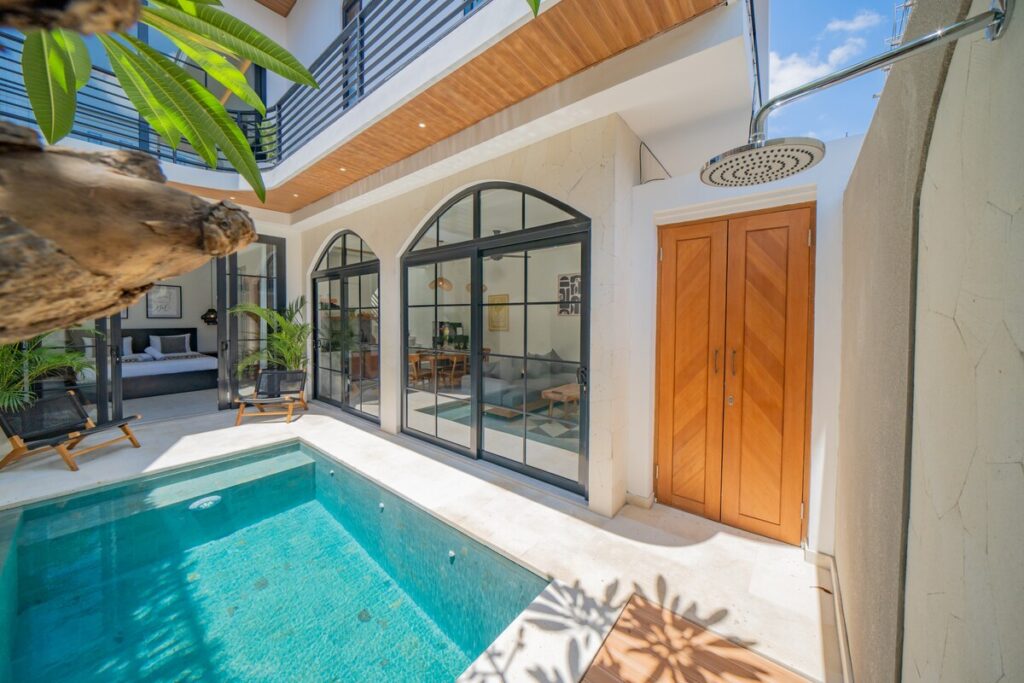 Pool Arched Glass Door
