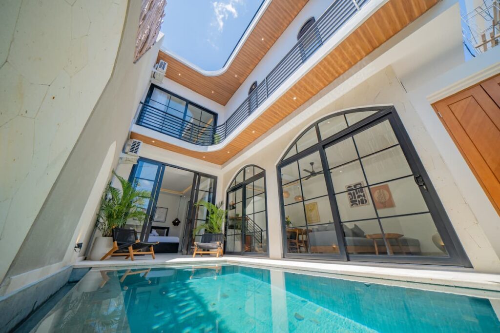 Pool Arched Windows Interior