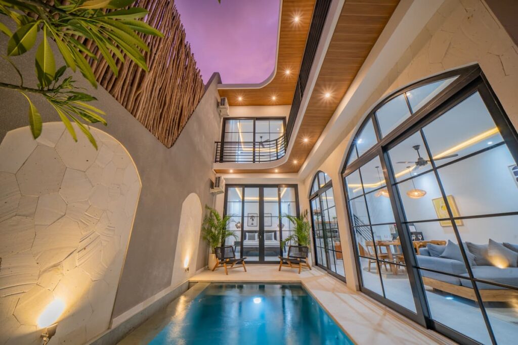 Pool Area Bamboo Ceiling