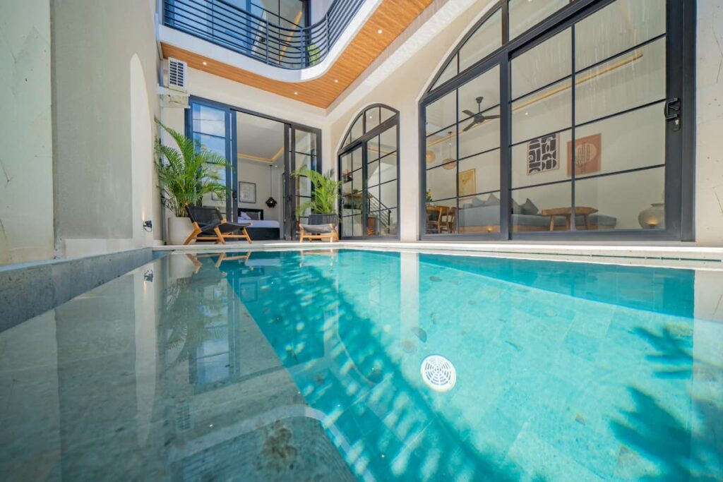 Pool Indoor Arched Windows