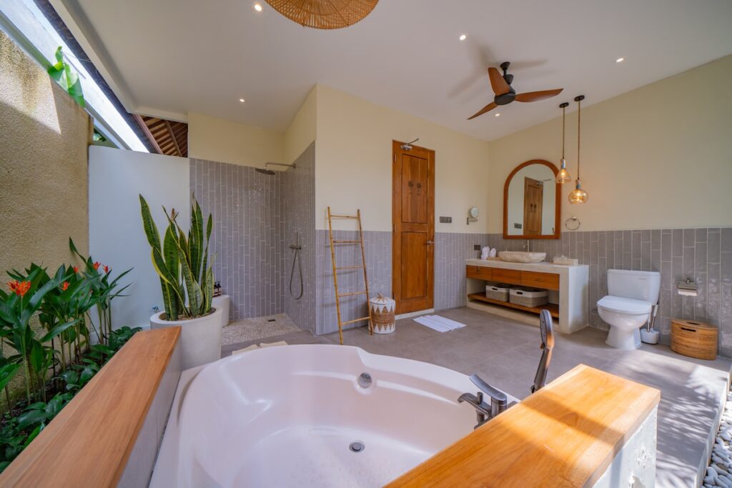 Relaxing Spa Bathroom Garden Bathtub-lea2