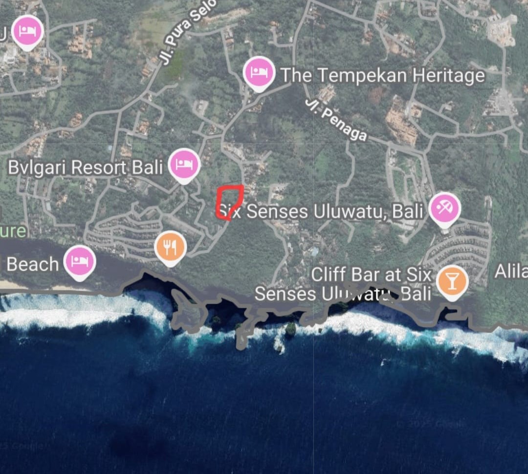 PECATU CLIFF — 6,000 sqm pink zone freehold, steps from Bulgari and Six Senses — Pecatu, Bali