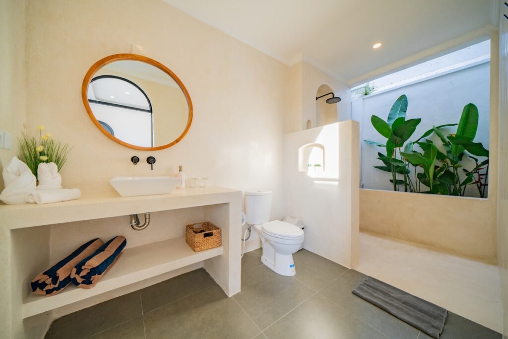 malea-Bathroom Round Mirror Vanity