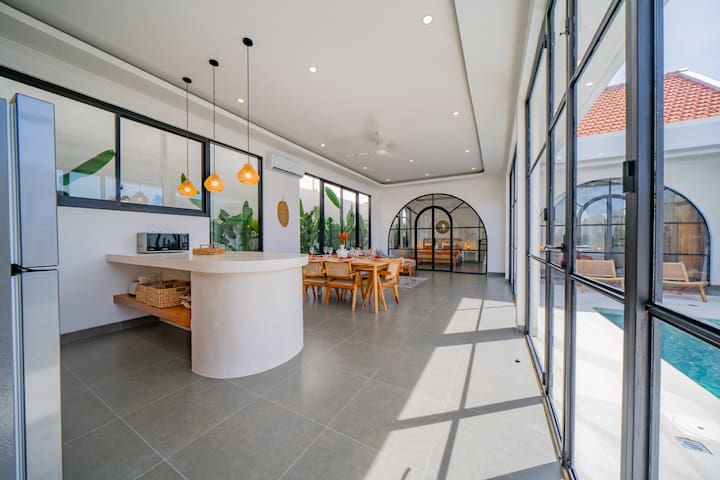 malea-Kitchen White Island Open