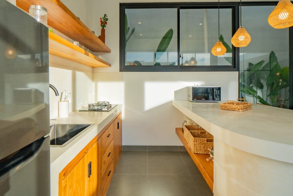 malea-Kitchen Wood Cabinets Shelves