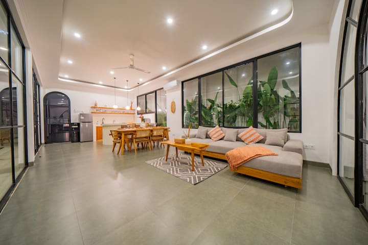 malea-Living Room Orange Sofa