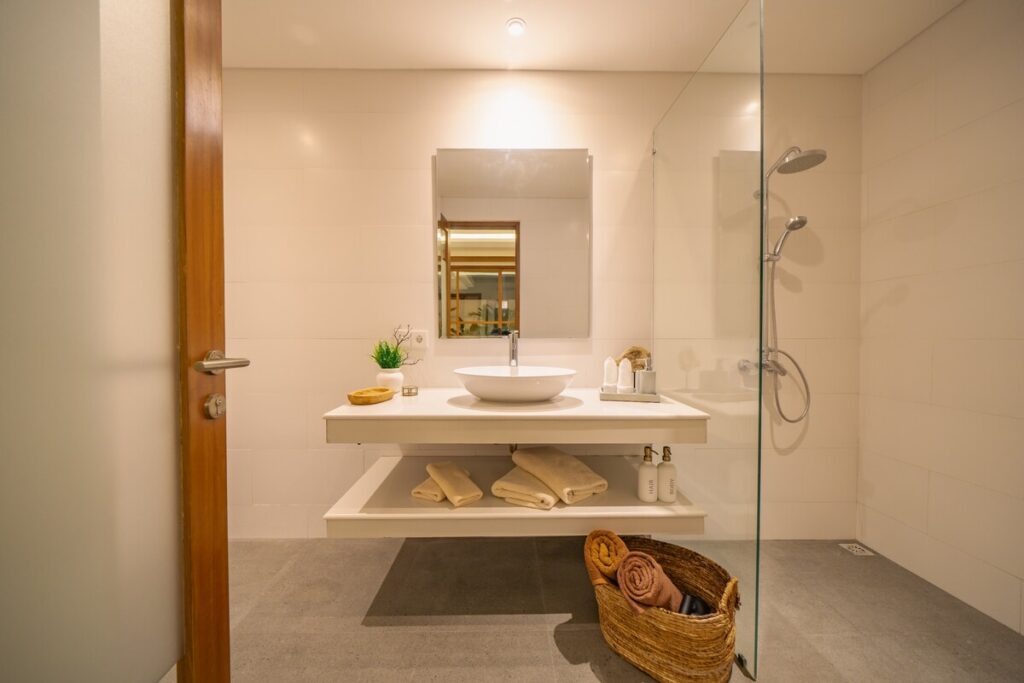 swiss-Bathroom vanity neutral tones