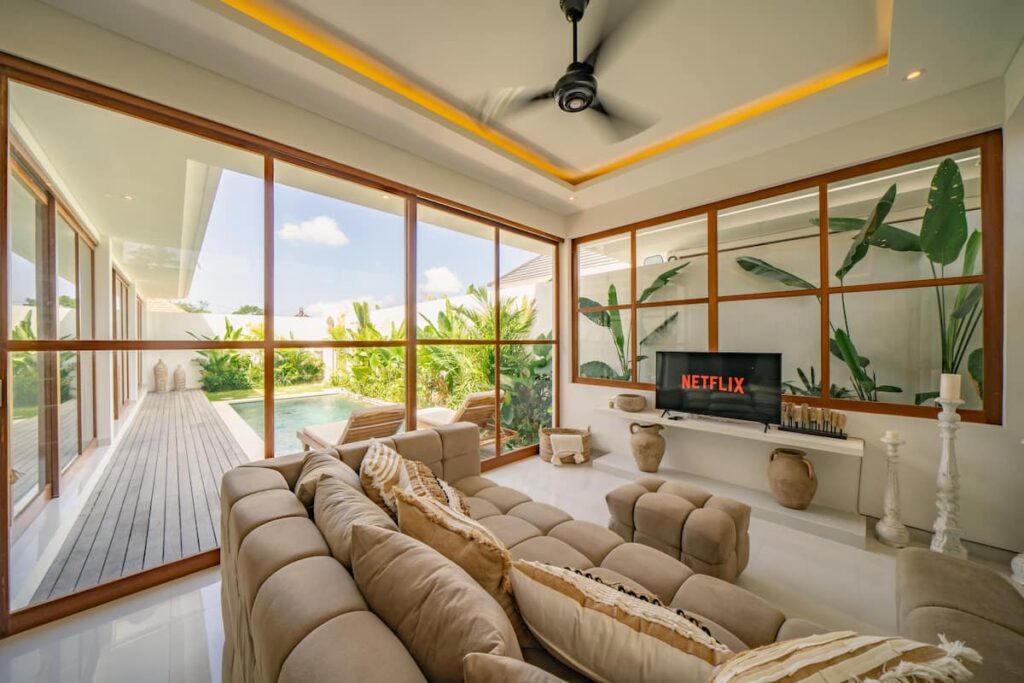 swiss-Living room with glass walls