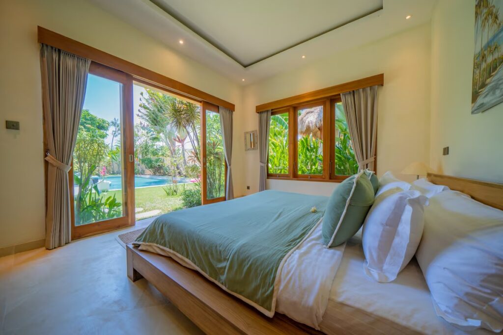 Bright Bedroom Turquoise Bedding View