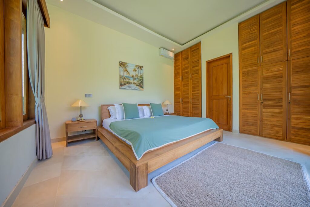 Bright Modern Bedroom Wood Accents