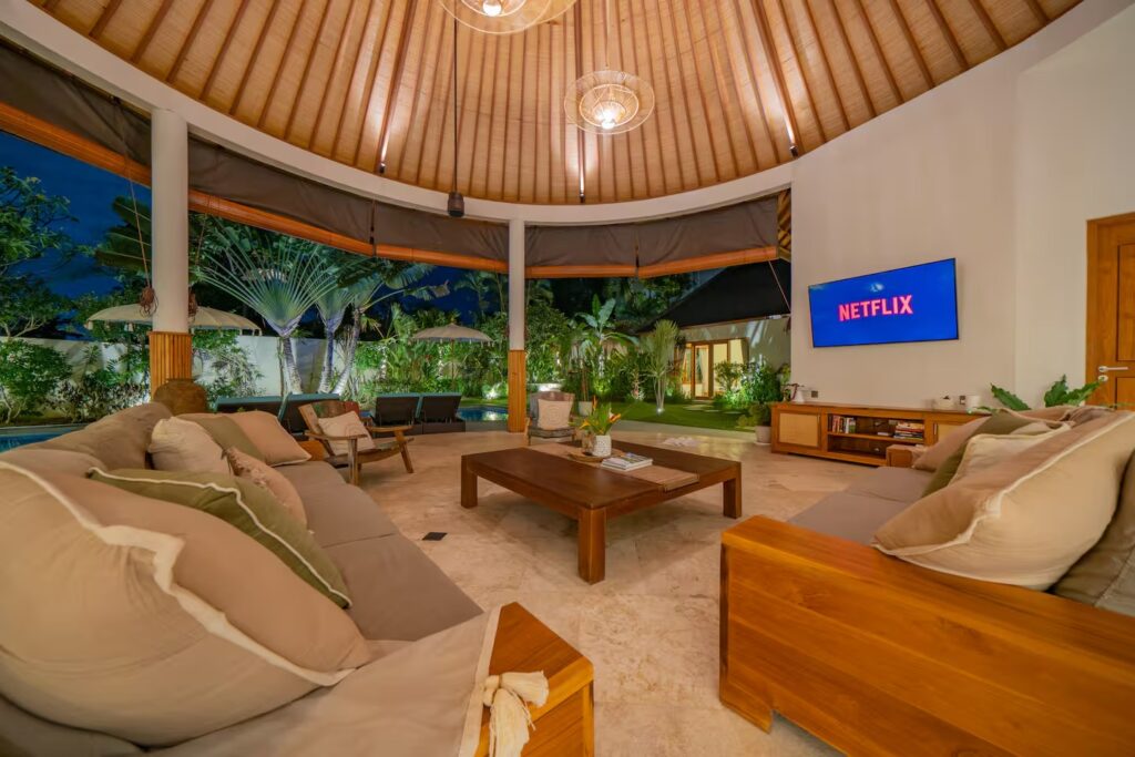 Comfortable lounge garden view