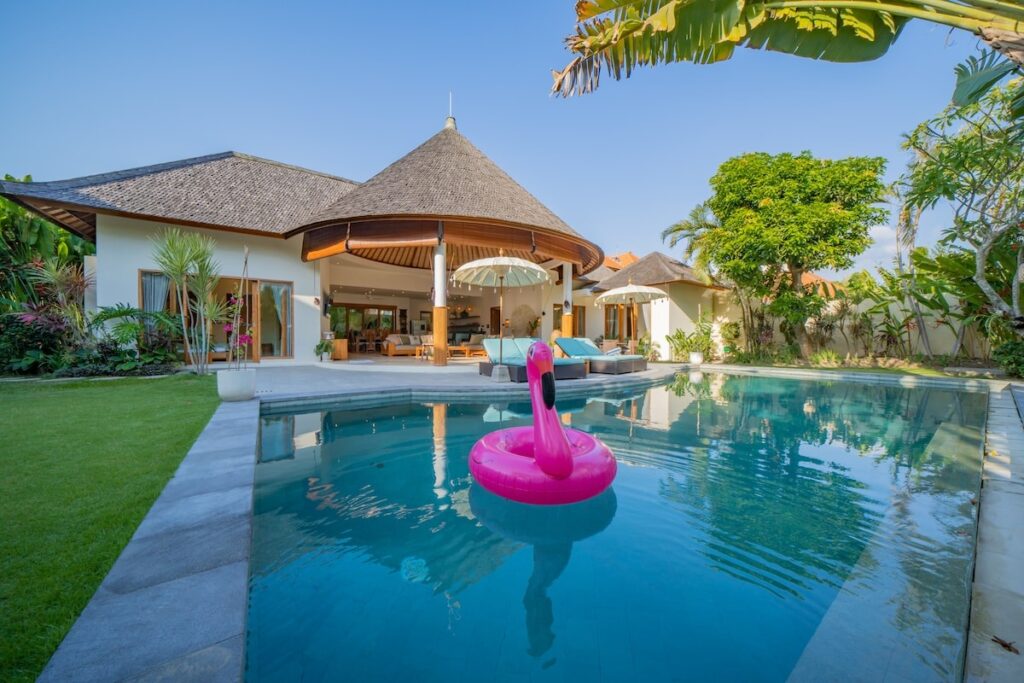 Inviting Pool Float Tropical Oasis