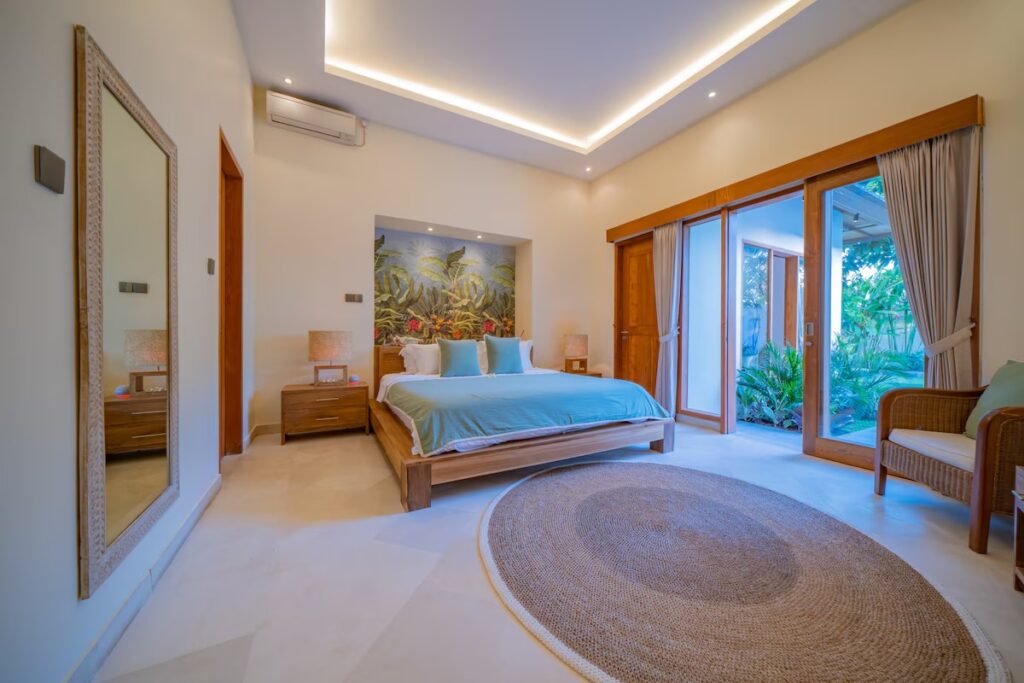 Modern Bedroom Bright Garden Doors