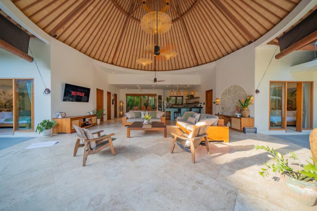 Open Living Area Tropical Design